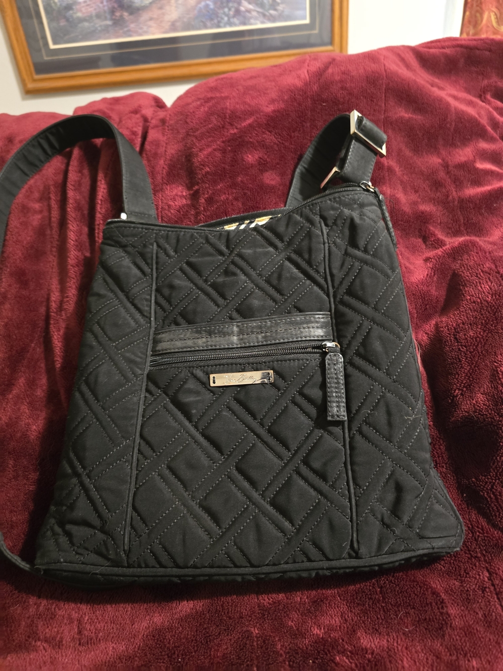 Vera Bradley Black Quilted Crossbody Bag